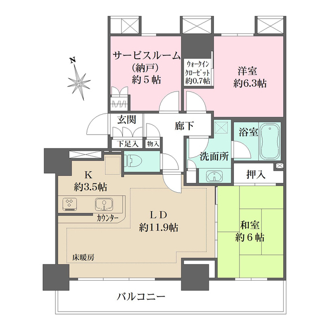 ソルクレスト川口の間取図