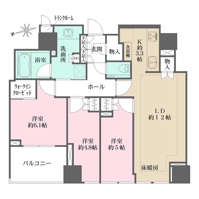 クラッシィタワー新宿御苑の間取図