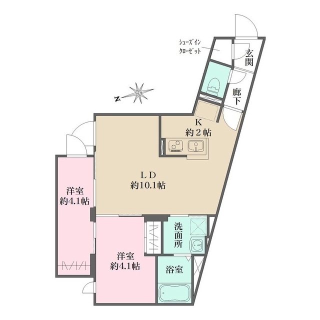 グローリオシェルト杉並方南町の間取図