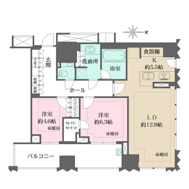 ブランズ千代田富士見の間取図