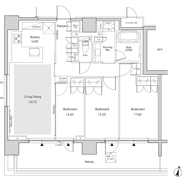 ザ・パークハビオ代々木の間取図