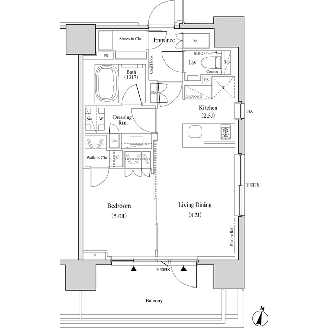 ザ・パークハビオ代々木の間取図