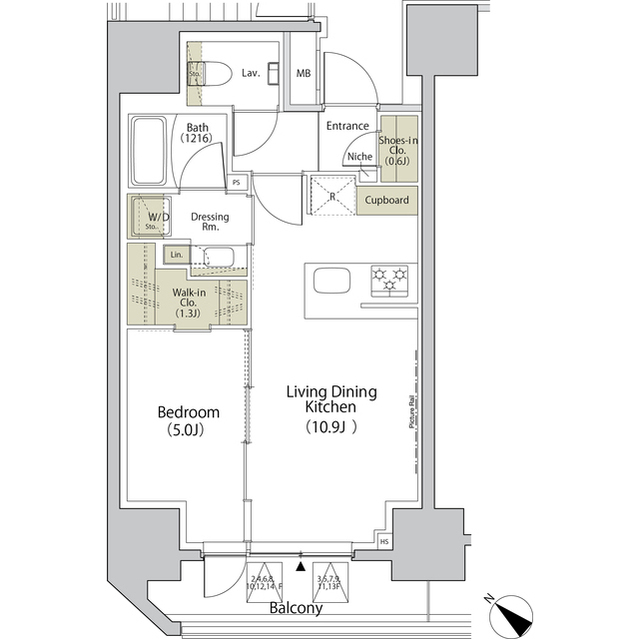 ザ・パークハビオ江古田の間取図