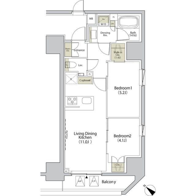 ザ・パークハビオ江古田の間取図