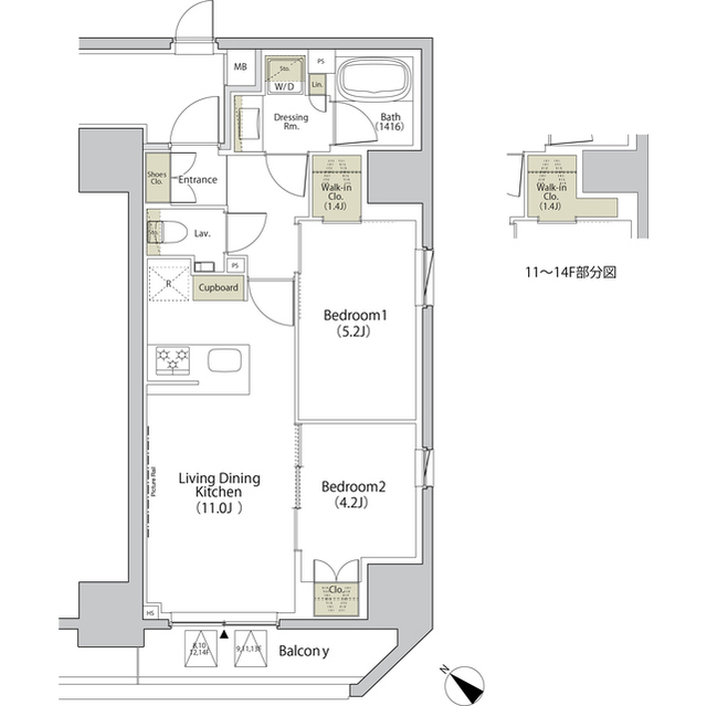 ザ・パークハビオ江古田の間取図