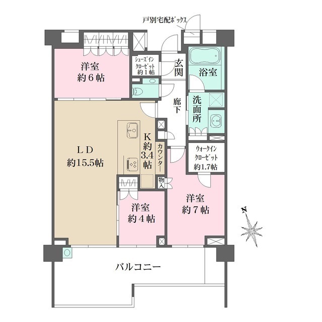 ザ・パークハウス代々木大山レジデンスの間取図
