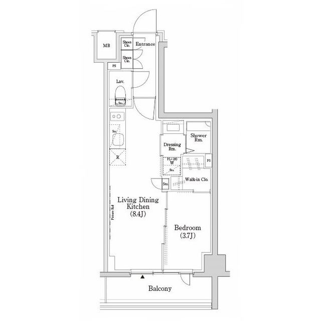 ザ・パークハビオＳＯＨＯ市谷左内町の間取図