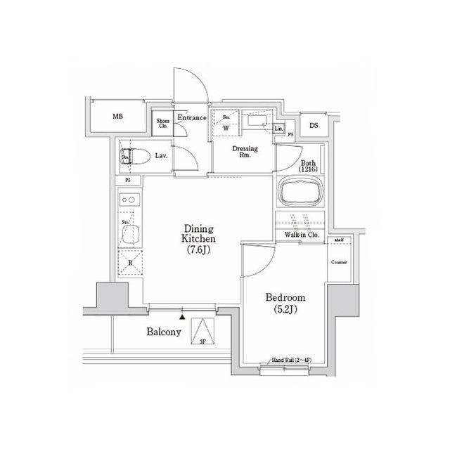 ザ・パークハビオＳＯＨＯ市谷左内町の間取図