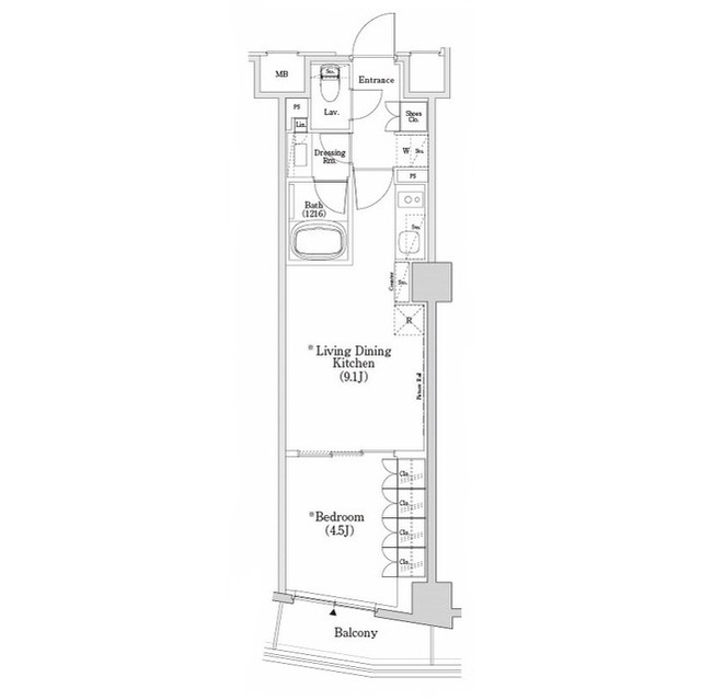 ザ・パークハビオＳＯＨＯ市谷左内町の間取図
