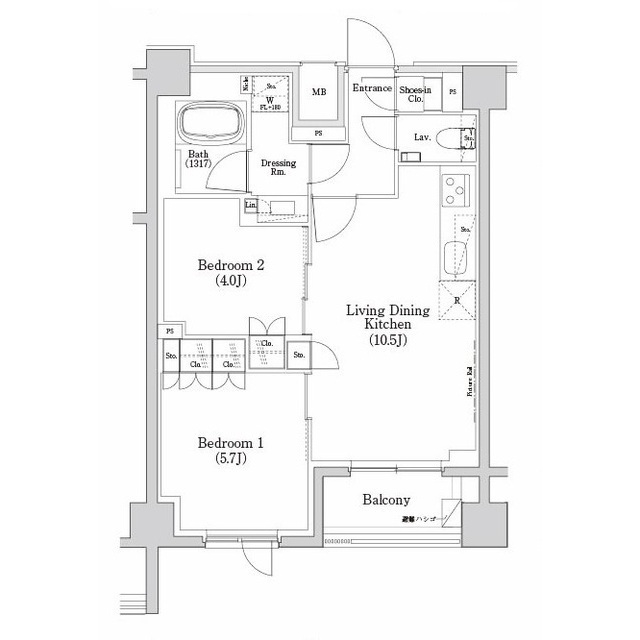 ザ・パークハビオＳＯＨＯ市谷左内町の間取図