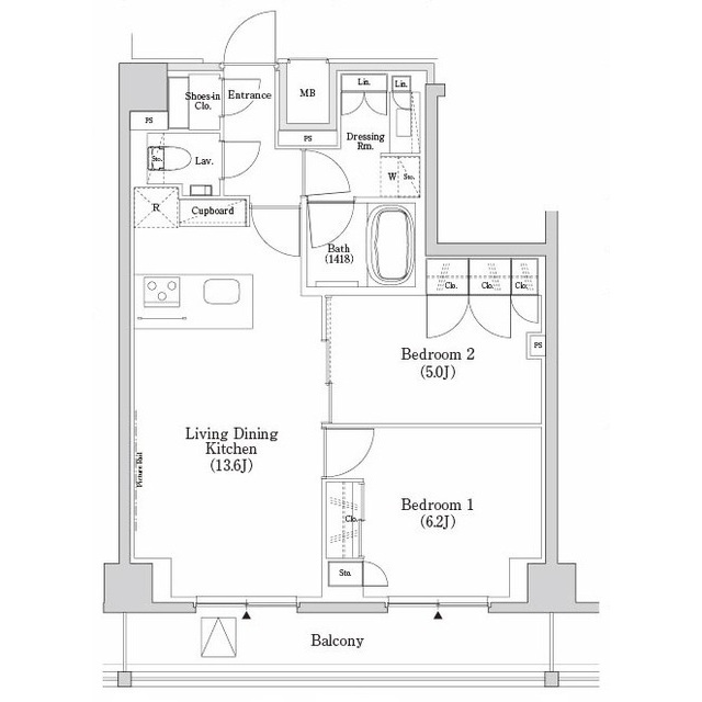 ザ・パークハビオＳＯＨＯ市谷左内町の間取図