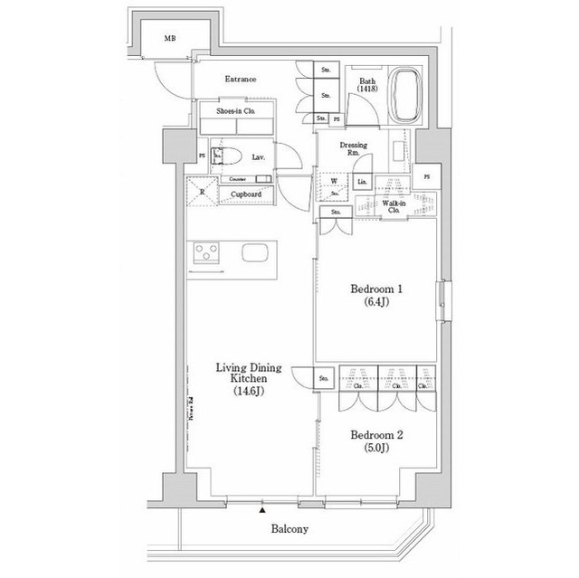 ザ・パークハビオＳＯＨＯ市谷左内町の間取図