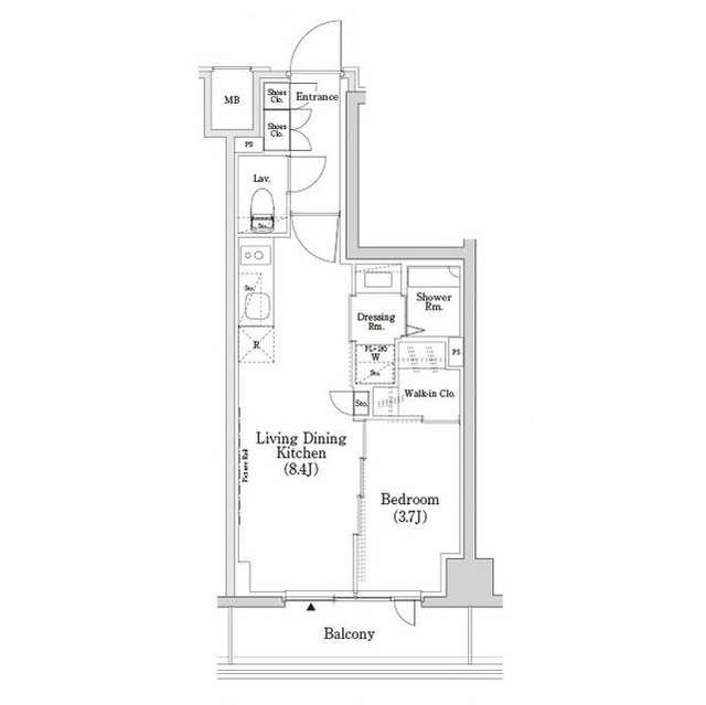 ザ・パークハビオＳＯＨＯ市谷左内町の間取図
