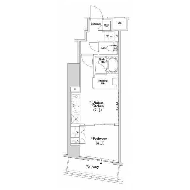 ザ・パークハビオＳＯＨＯ市谷左内町の間取図