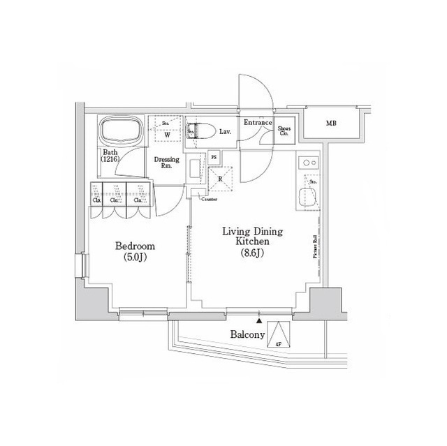 ザ・パークハビオＳＯＨＯ市谷左内町の間取図
