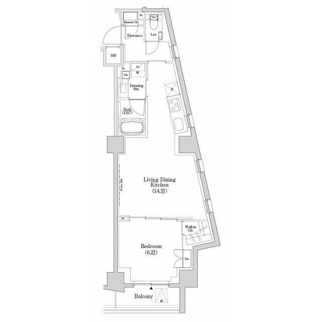 ザ・パークハビオＳＯＨＯ市谷左内町の間取図