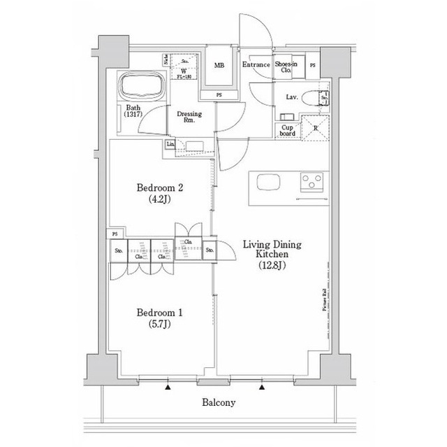 ザ・パークハビオＳＯＨＯ市谷左内町の間取図