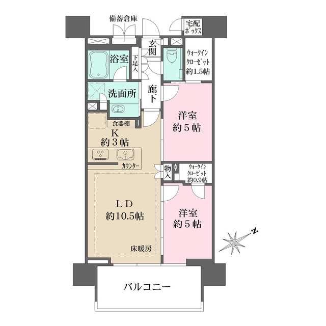 ザ・パークハウス東中野プレイスの間取図
