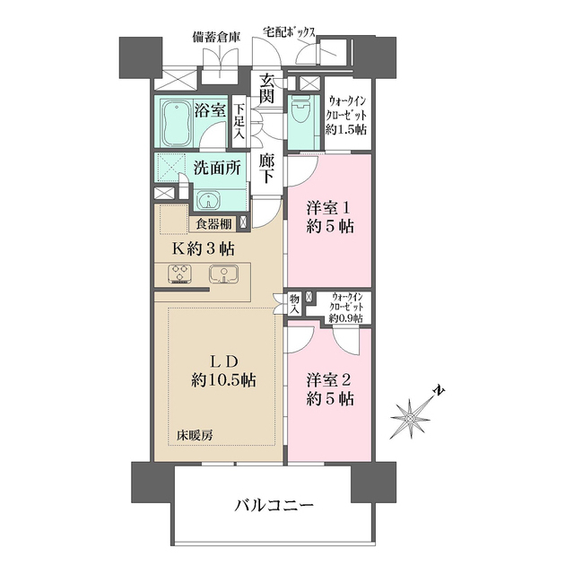 ザ・パークハウス東中野プレイスの間取図