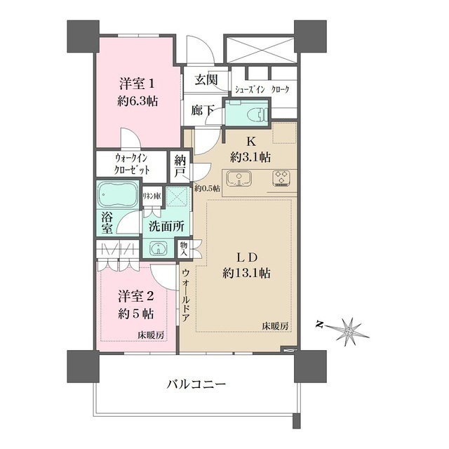 ＵＲＡＷＡ　ＴＨＥ　ＴＯＷＥＲの間取図