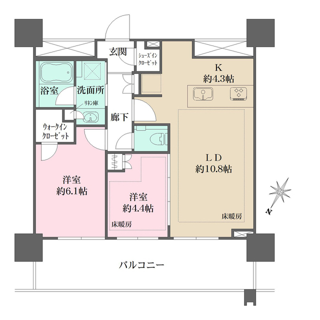 ＵＲＡＷＡ　ＴＨＥ　ＴＯＷＥＲの間取図