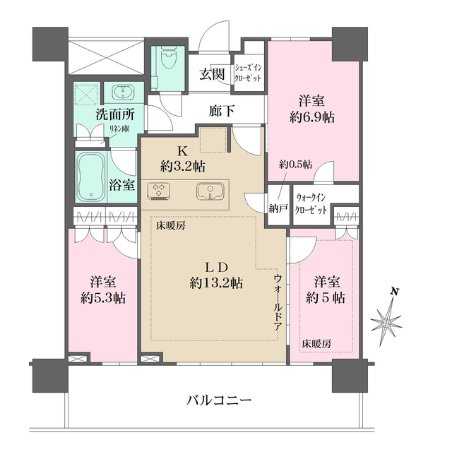 ＵＲＡＷＡ　ＴＨＥ　ＴＯＷＥＲの間取図