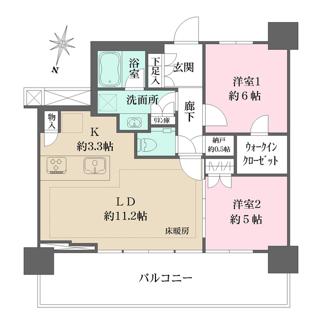 ＵＲＡＷＡ　ＴＨＥ　ＴＯＷＥＲの間取図