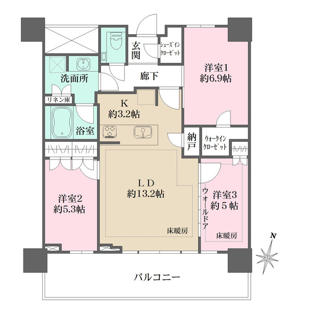 ＵＲＡＷＡ　ＴＨＥ　ＴＯＷＥＲの間取図
