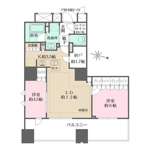 ザ・パークハウス麹町三丁目の間取図