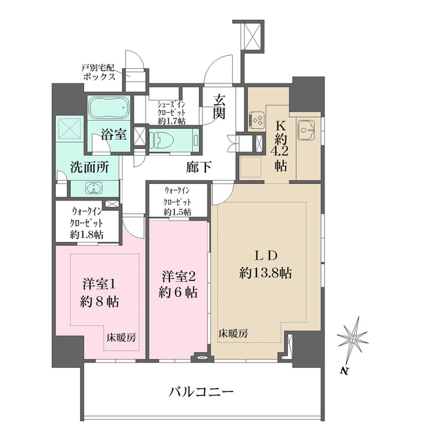 ザ・パークハウス麹町三丁目の間取図