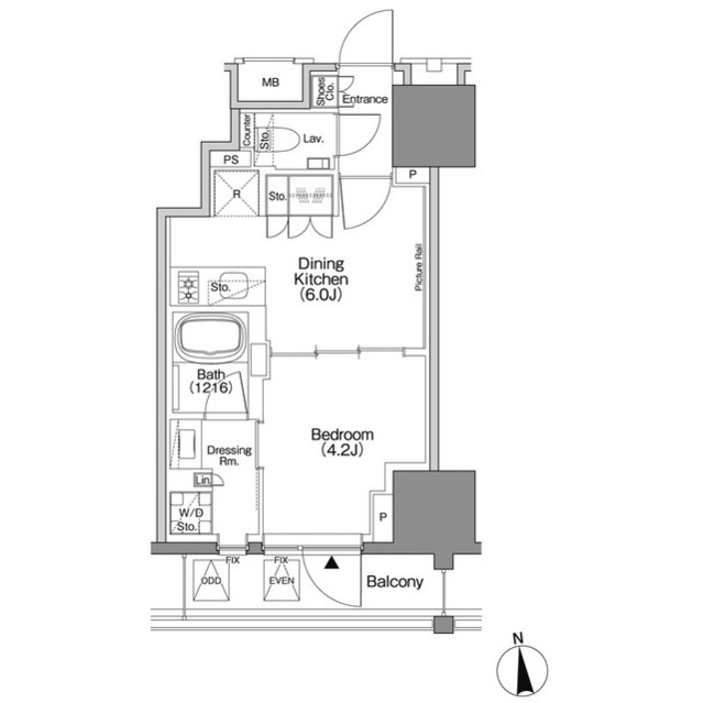 ザ・パークハビオＳＯＨＯ新宿御苑の間取図
