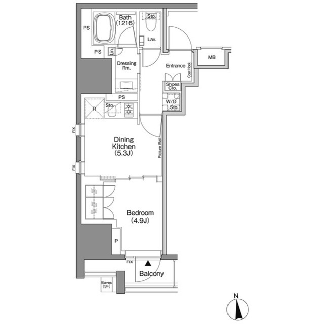 ザ・パークハビオＳＯＨＯ新宿御苑の間取図
