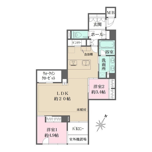 ニューライフ一番町の間取図