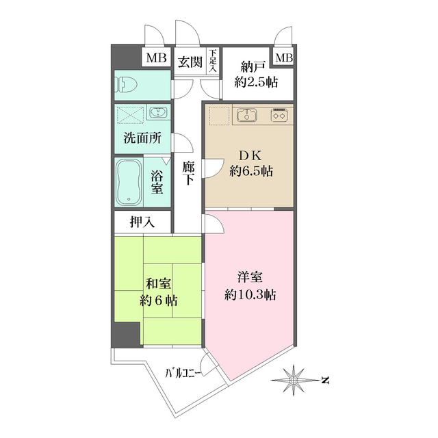 コーポリヴァーストンの間取図