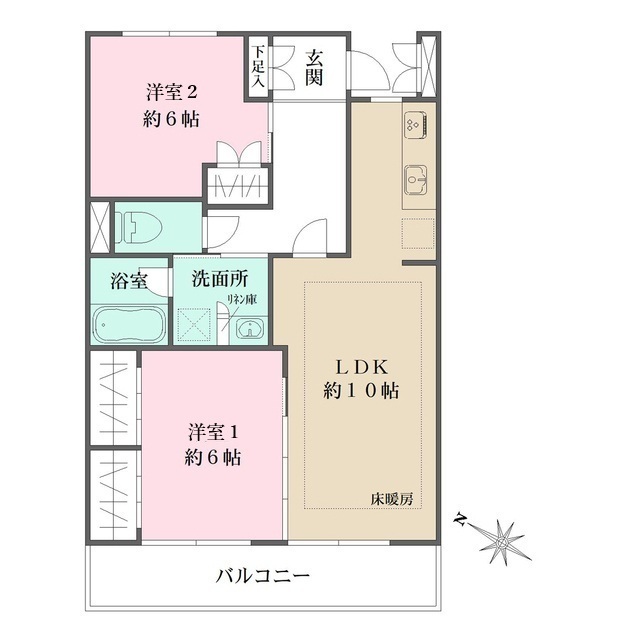 コートアヴェニュー文京本駒込の間取図