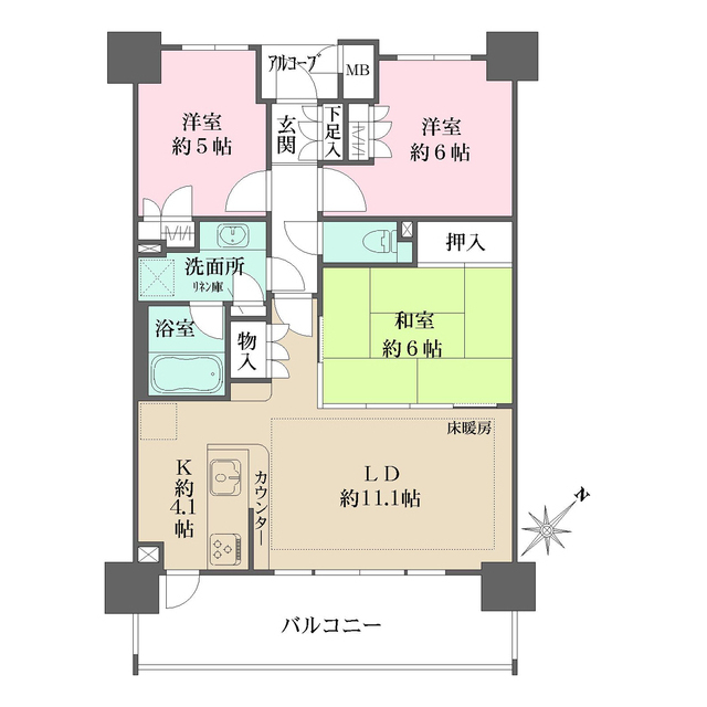 スカイタワーエグゼの間取図