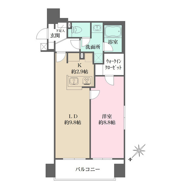 スパッジオ蔵前の間取図