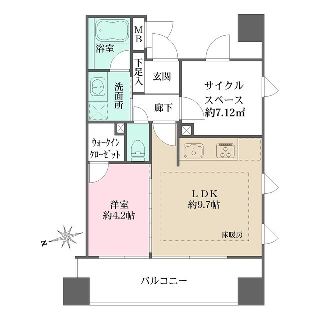 センチュリーハイツ御徒町モダニカの間取図