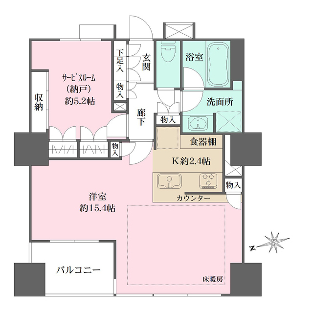 ザ・パークハウス上野浅草通りの間取図