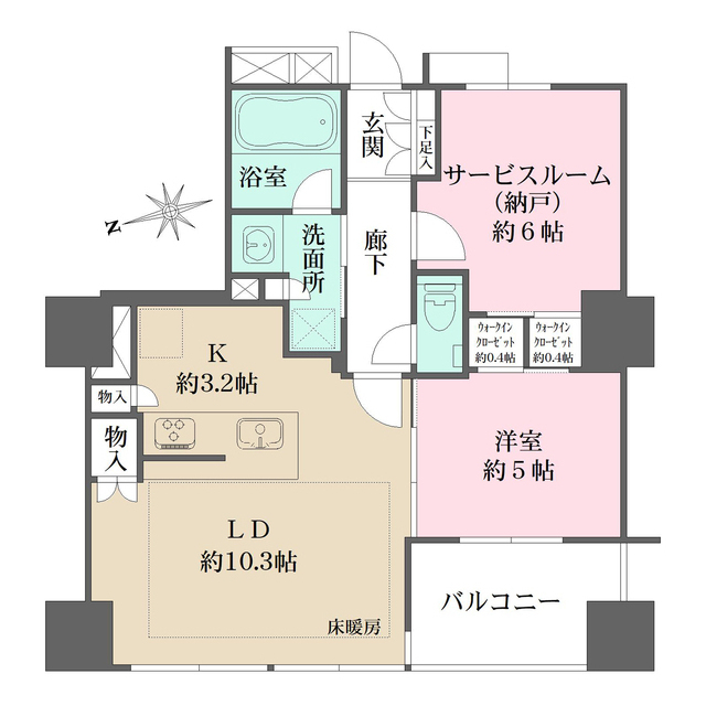 ザ・パークハウス上野浅草通りの間取図