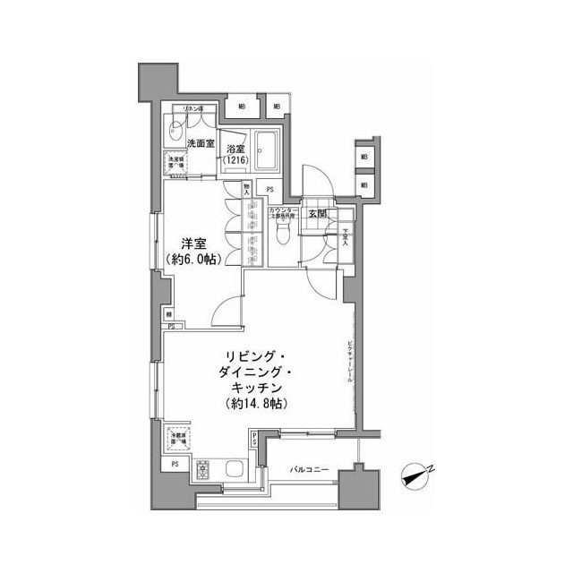 パークハビオ八丁堀の間取図