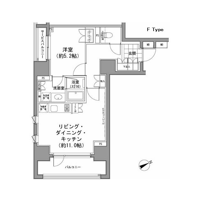 パークハビオ八丁堀の間取図