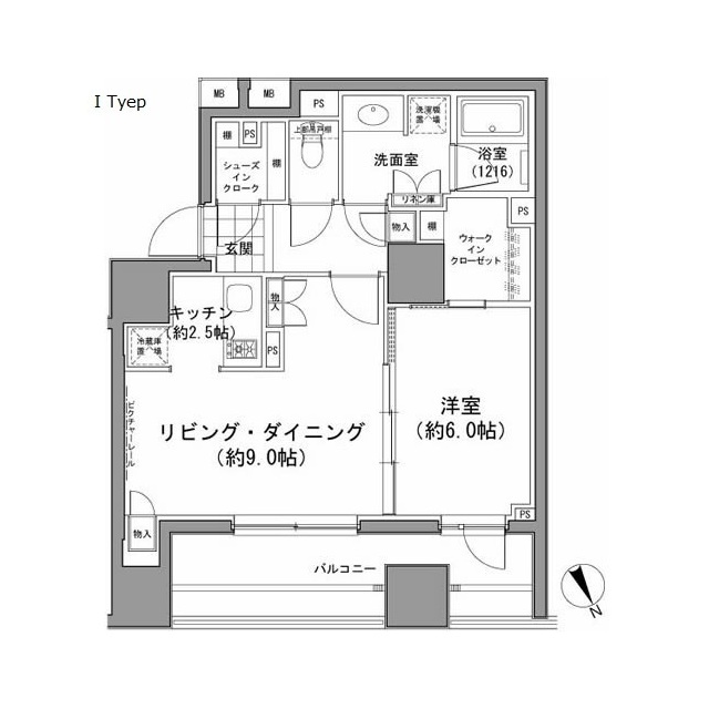 パークハビオ八丁堀の間取図