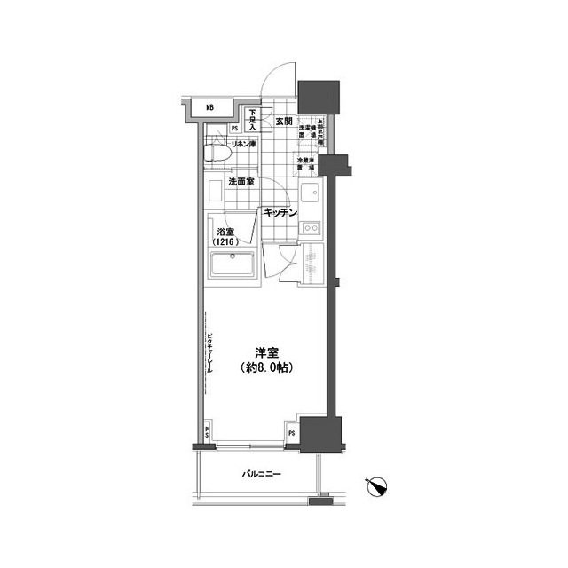 パークハビオ人形町の間取図
