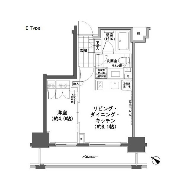 パークハビオ人形町の間取図