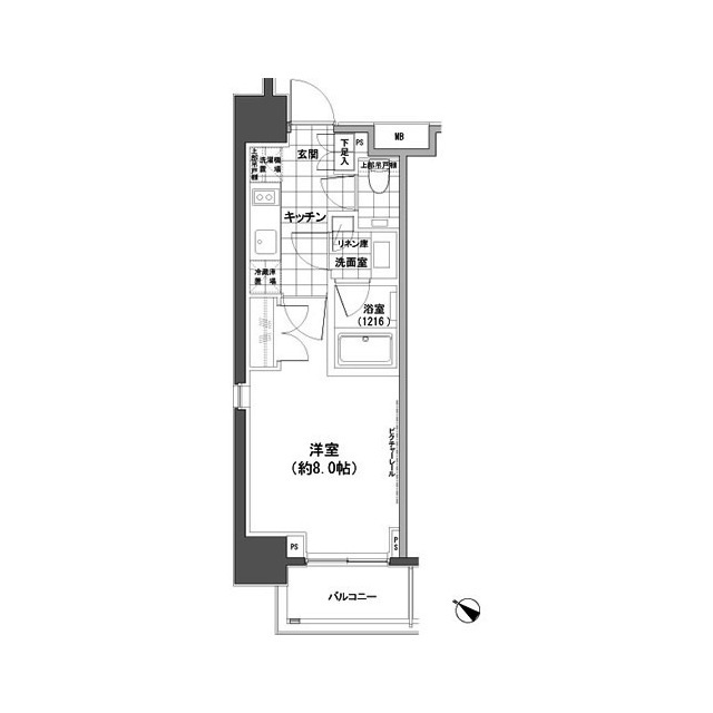 パークハビオ人形町の間取図