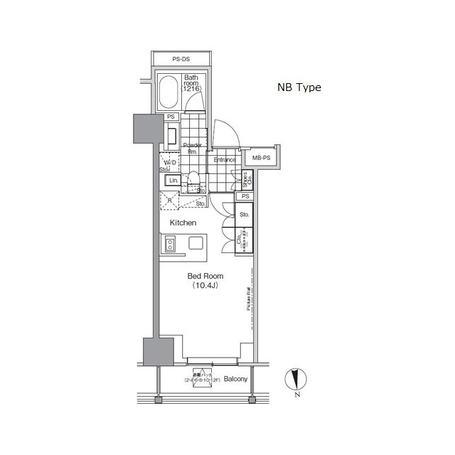 パークハビオ門前仲町の間取図
