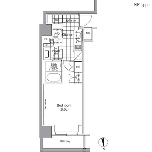 パークハビオ門前仲町の間取図