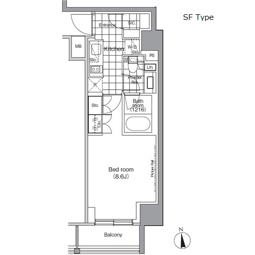 パークハビオ門前仲町の間取図