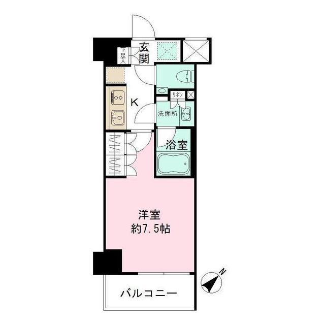 ＯＮＥ　ＲＯＯＦ　ＦＬＡＴ　ＴＳＵＫＩＳＨＩＭＡの間取図